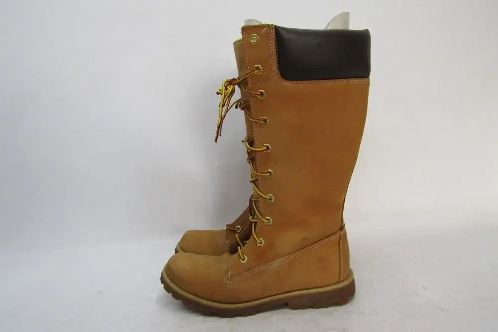Timberland Youth Size 5.5 M Brown Leather Lace Up 12